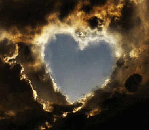 Gif animé coeur nuage